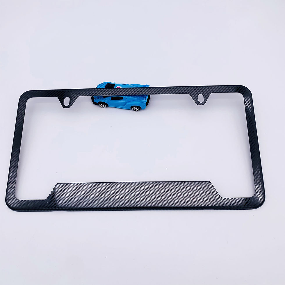 2pc Stainless Steel Carbon Fiber License Plate Frames