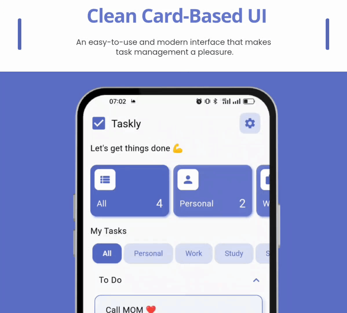 Clean Card-Based UI