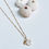 Thumbnail: Coin Pearl Shell Charm Necklace