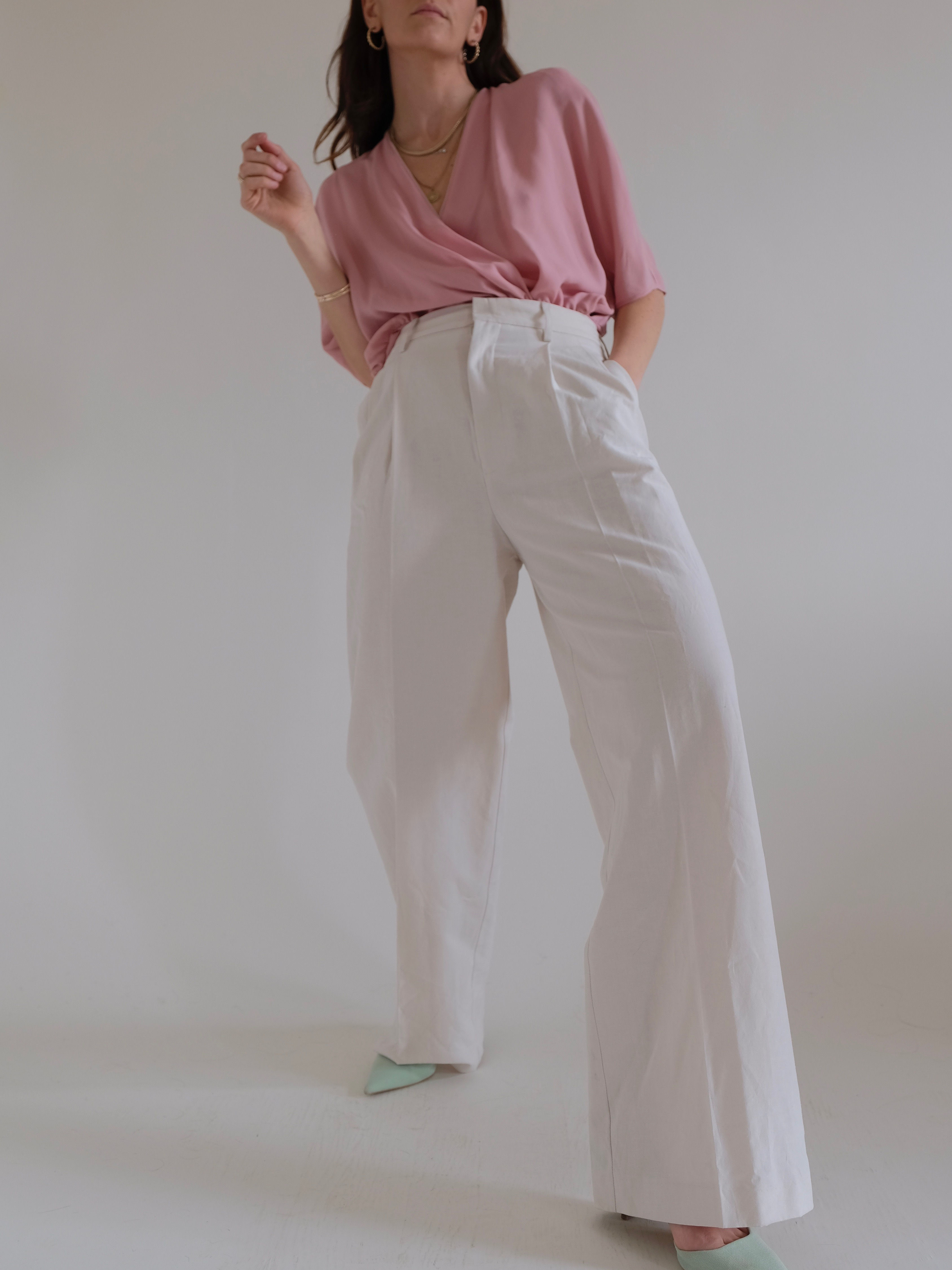 Pure silk pink shirt