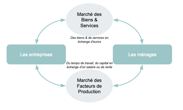 Figure 1 : Représentation du système économique en accord avec l'économie mainstream