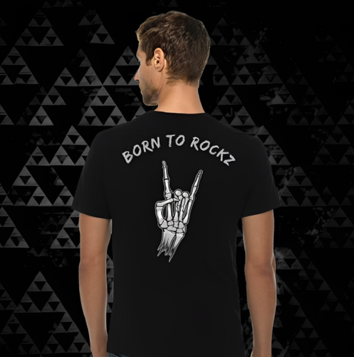 BORN TO ROCKZ T-SHIRT BLACK | Clem RockZ