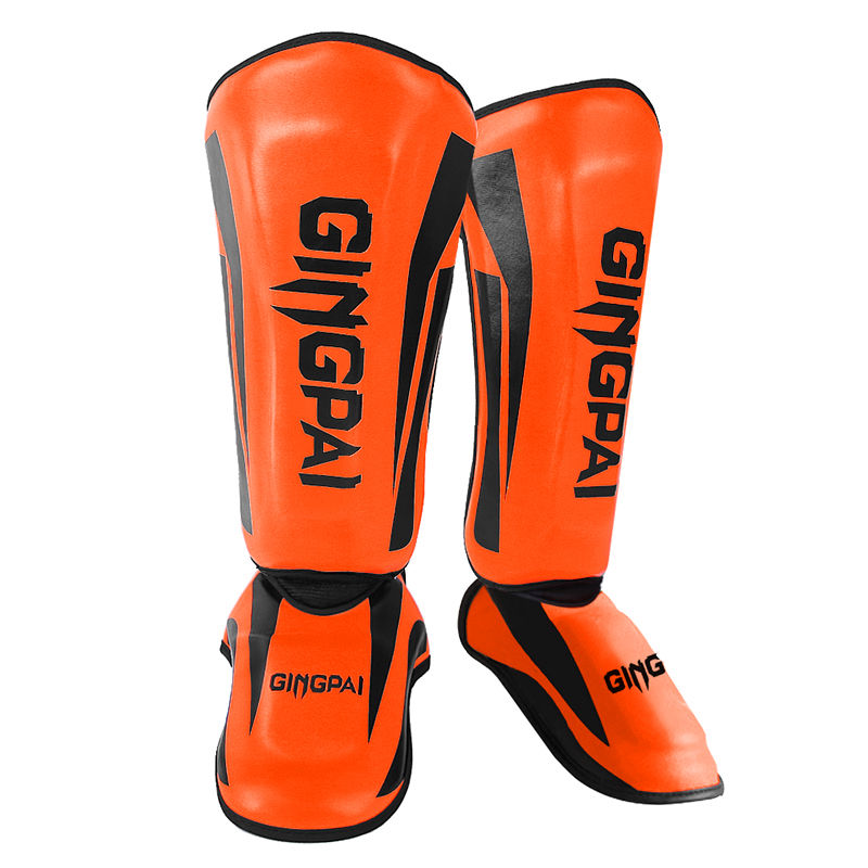 Thumbnail: Kickboxing Shin Guard Pads Martial Arts Leg Protector Ankle Guards Leggings