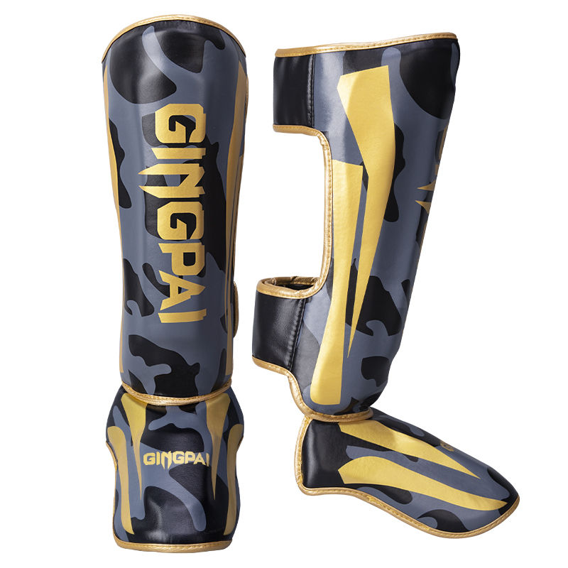 Thumbnail: Kickboxing Shin Guard Pads Martial Arts Leg Protector Ankle Guards Leggings