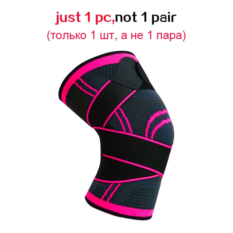 Thumbnail: 1PC Sports Knee pad Men Pressurized Elastic Knee Pads Support Fitness Gear 