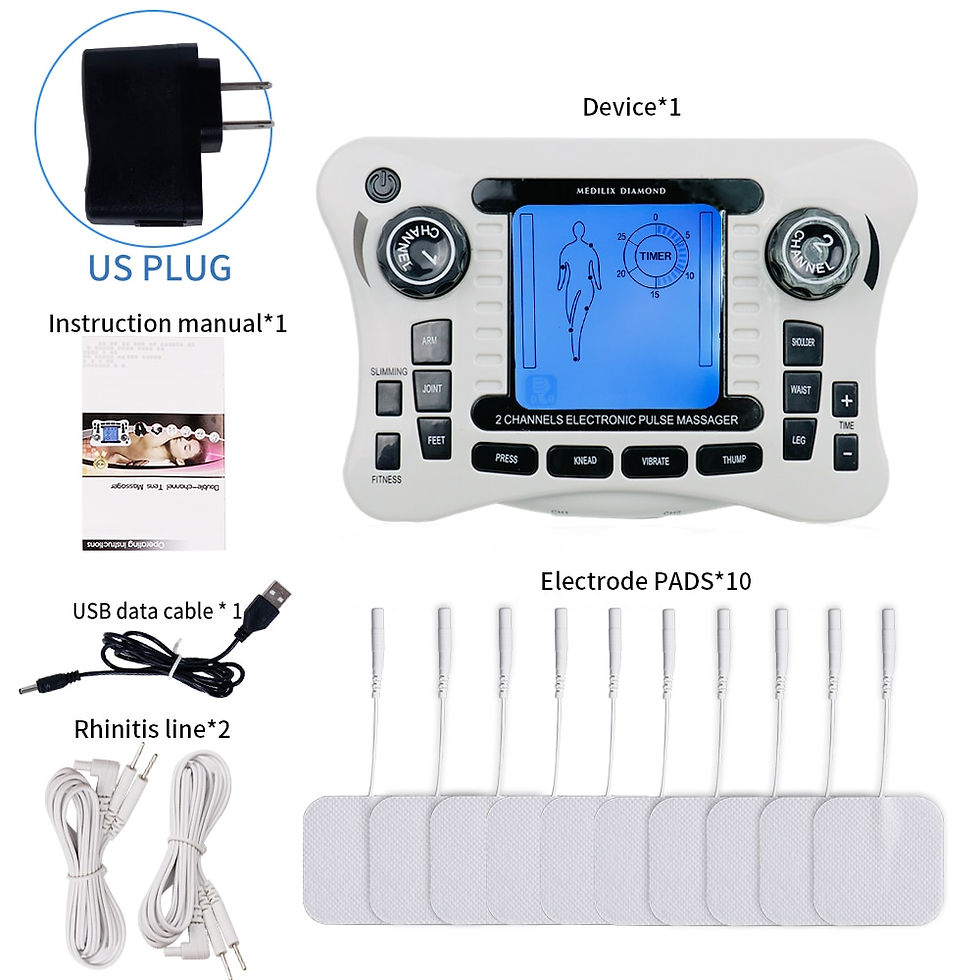 Thumbnail: 12 Modes Electrical Tens Pulse Massager EMS Muscle Stimulator  Digital 