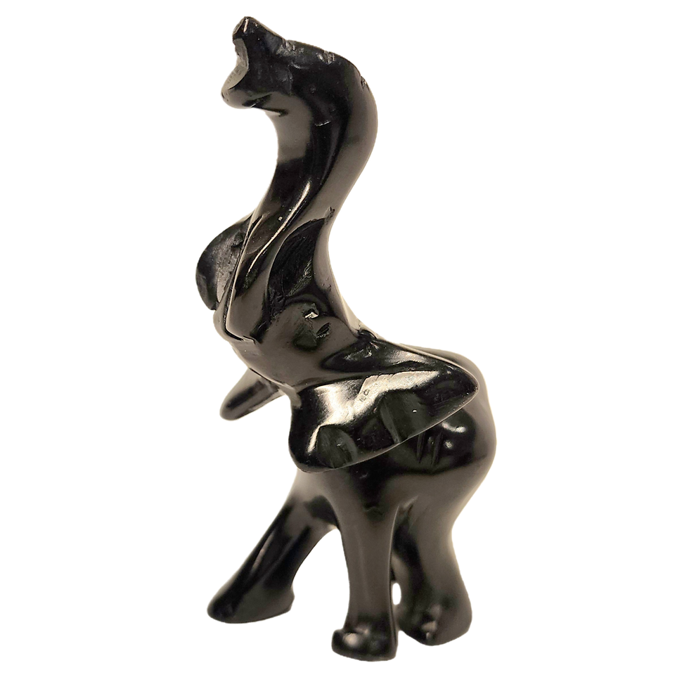 Thumbnail: LE 101 Genuine East African Stone Hand Carving, Large Polished Elephant