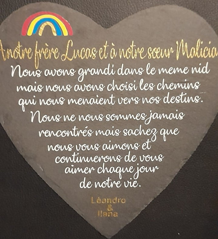 Miniature : Cœur ardoise personnalisé