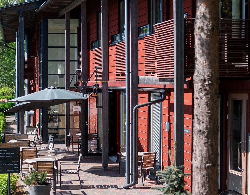 Haltia Lake Lodge, an award-winning hotel in Nuuksio National Park, was our host.
