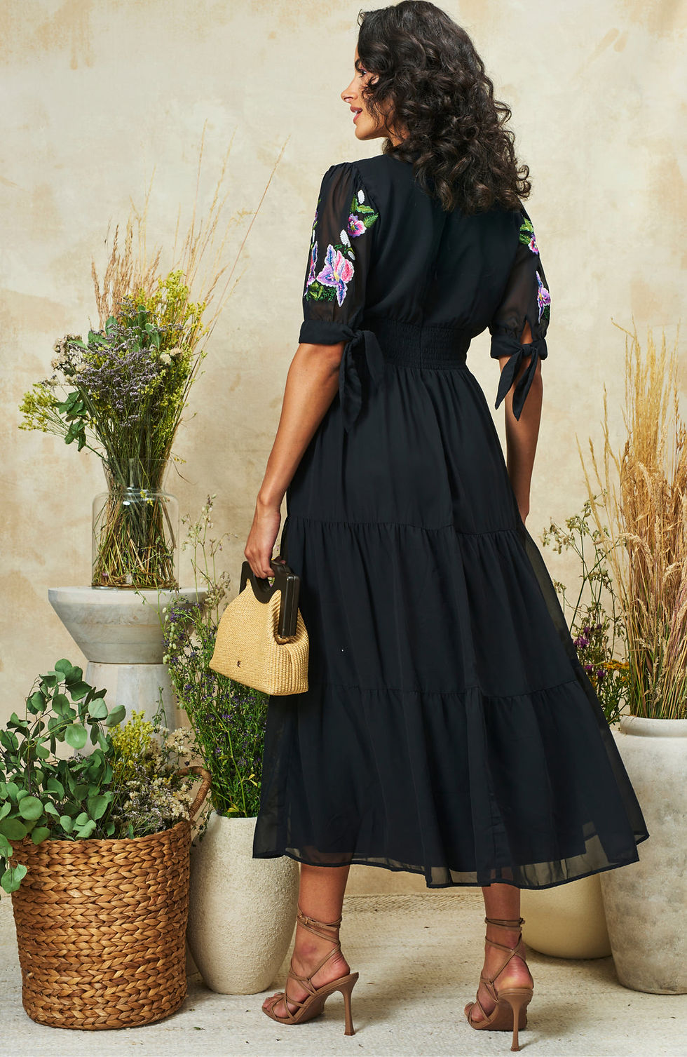 Thumbnail: Black dress back view