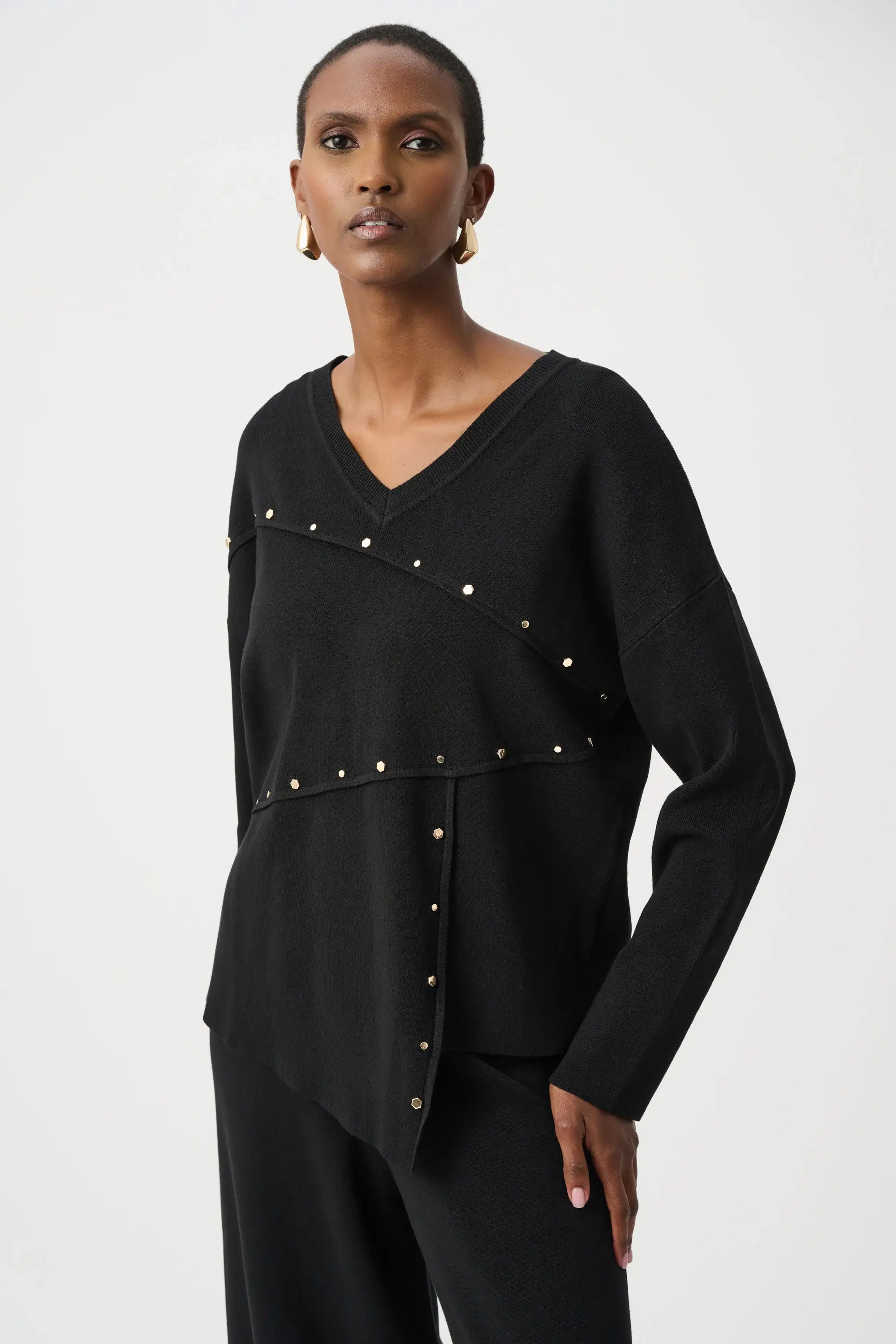 Black sweater front view