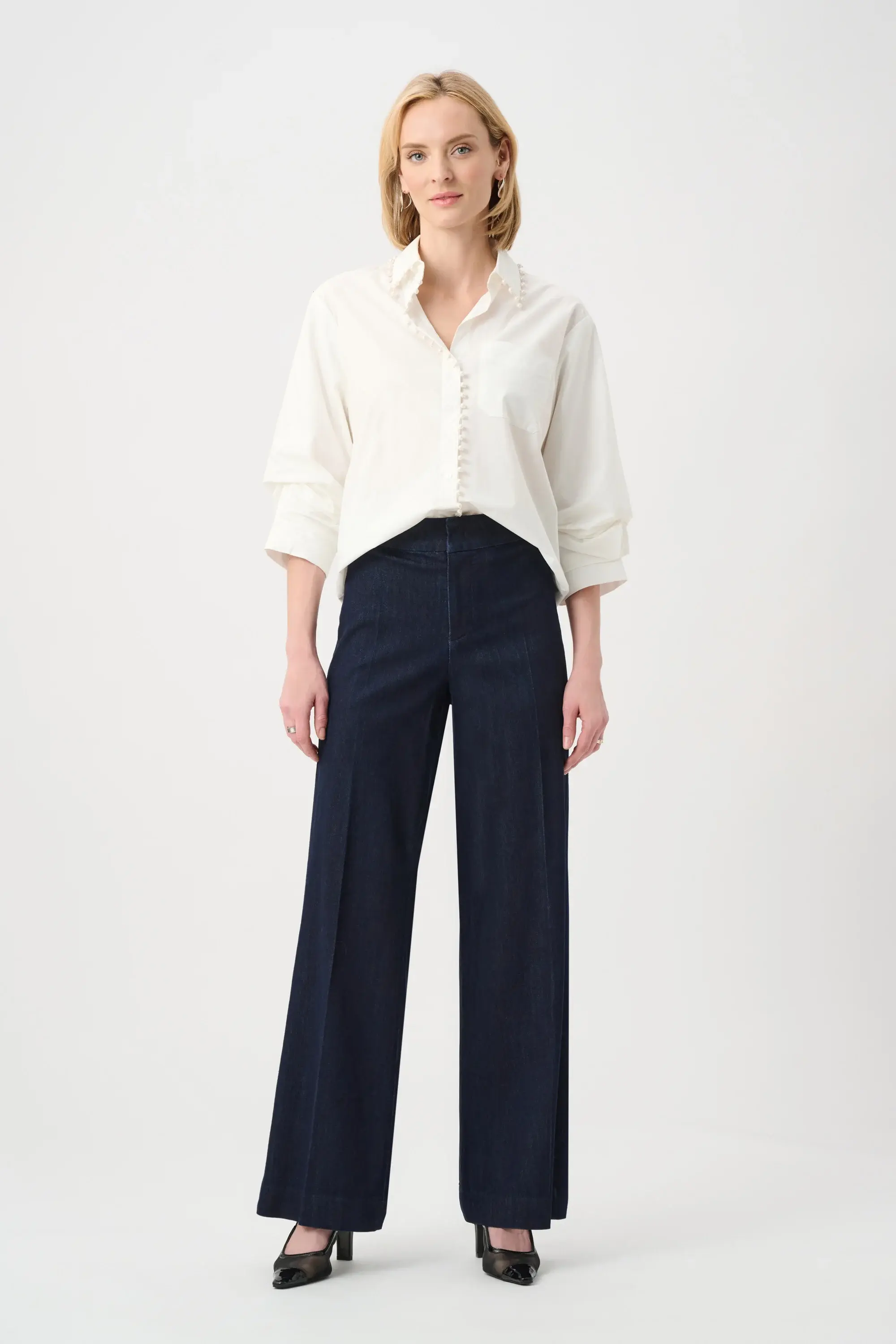Blue jeans front view
