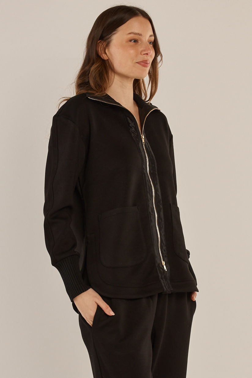 Black jacket front view