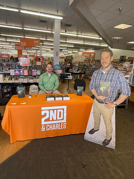 Zachary Shadoan at a book signing