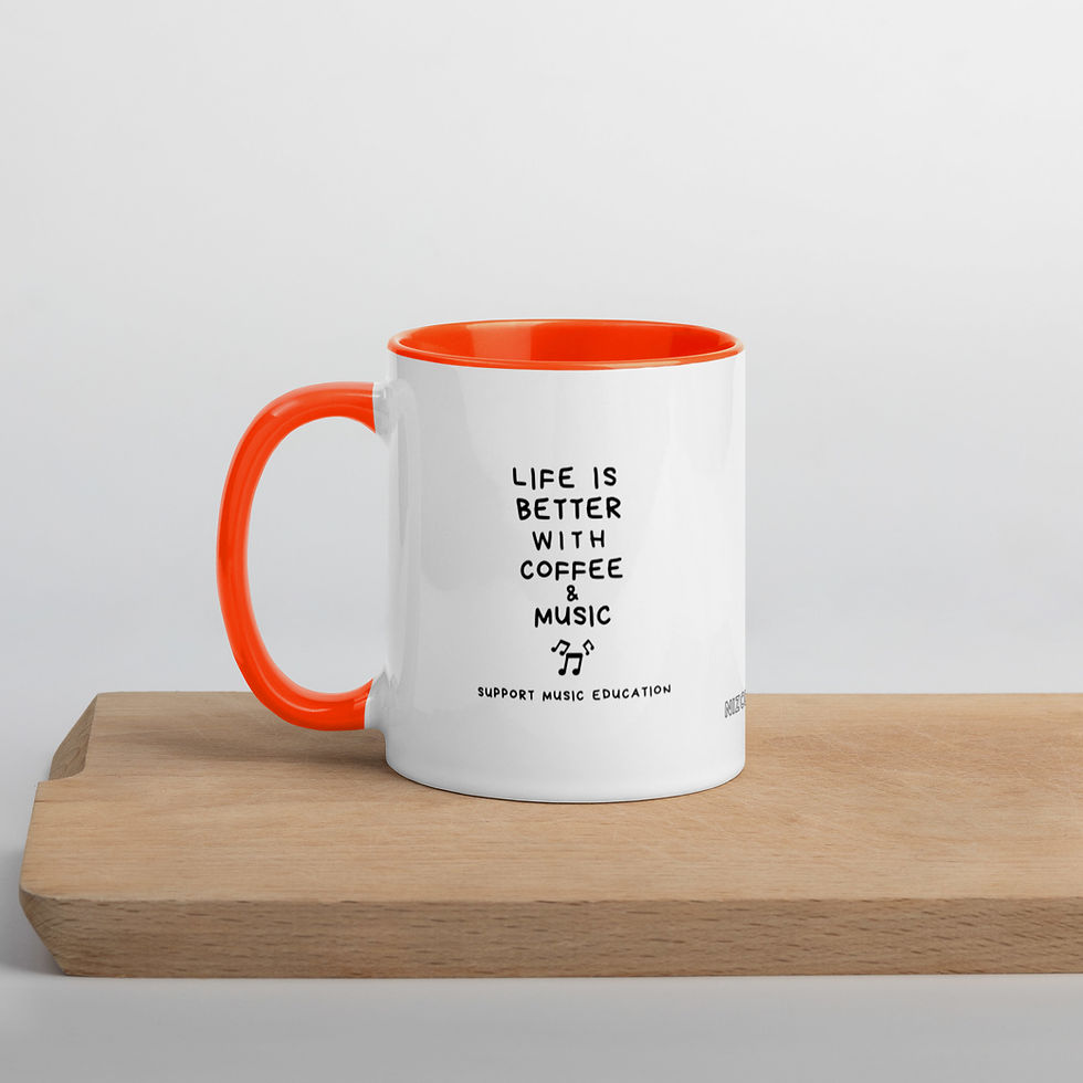 Thumbnail: "Life is Better with Coffee & Music" Color Mug