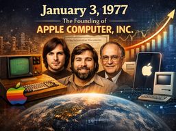 On January 3, 1977, Apple Computer, Inc. was founded, marking a turning point in financial, economic, and technology history and shaping the future of the digital economy.