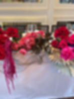 red tulip, red roses, Hilton Sydney, flowy, cascading