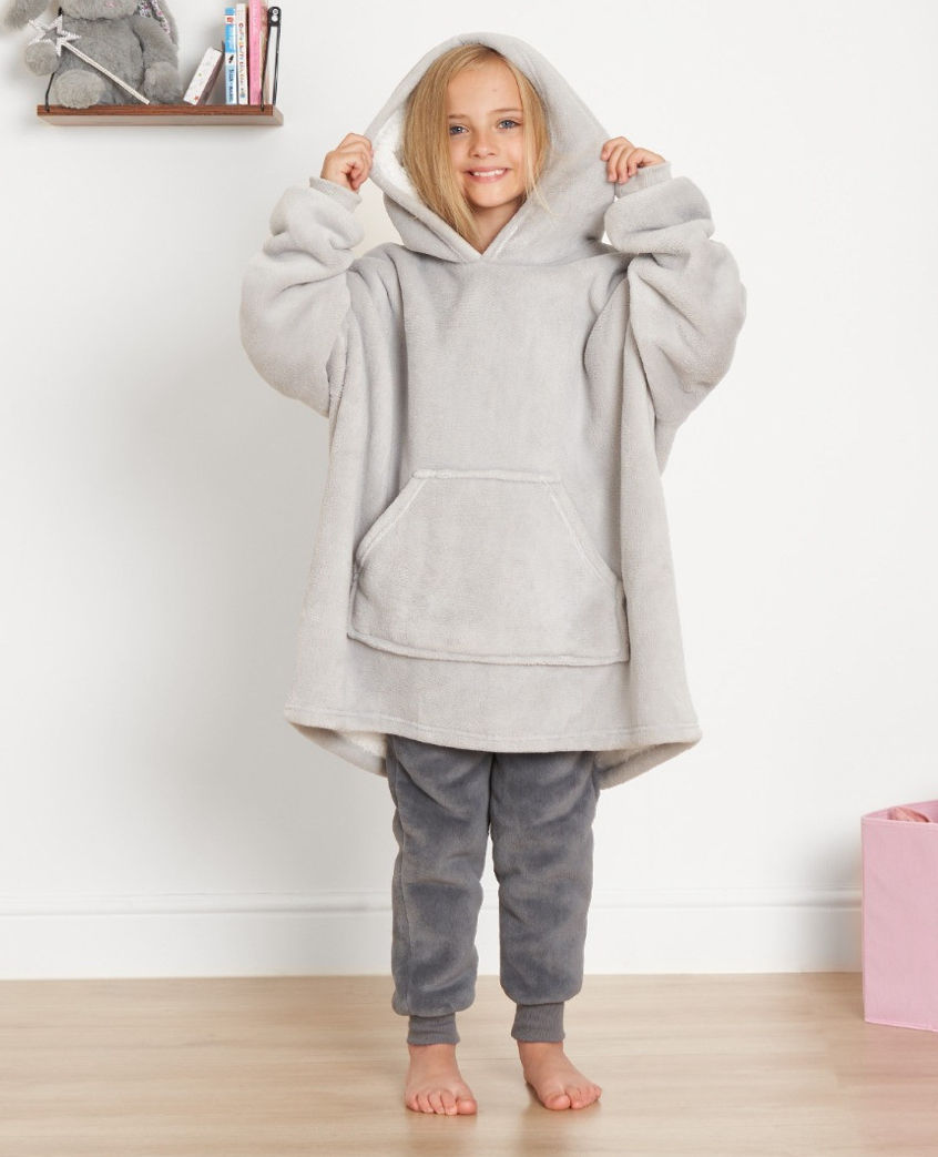 Thumbnail: Kids Unisex Grey Snoodie