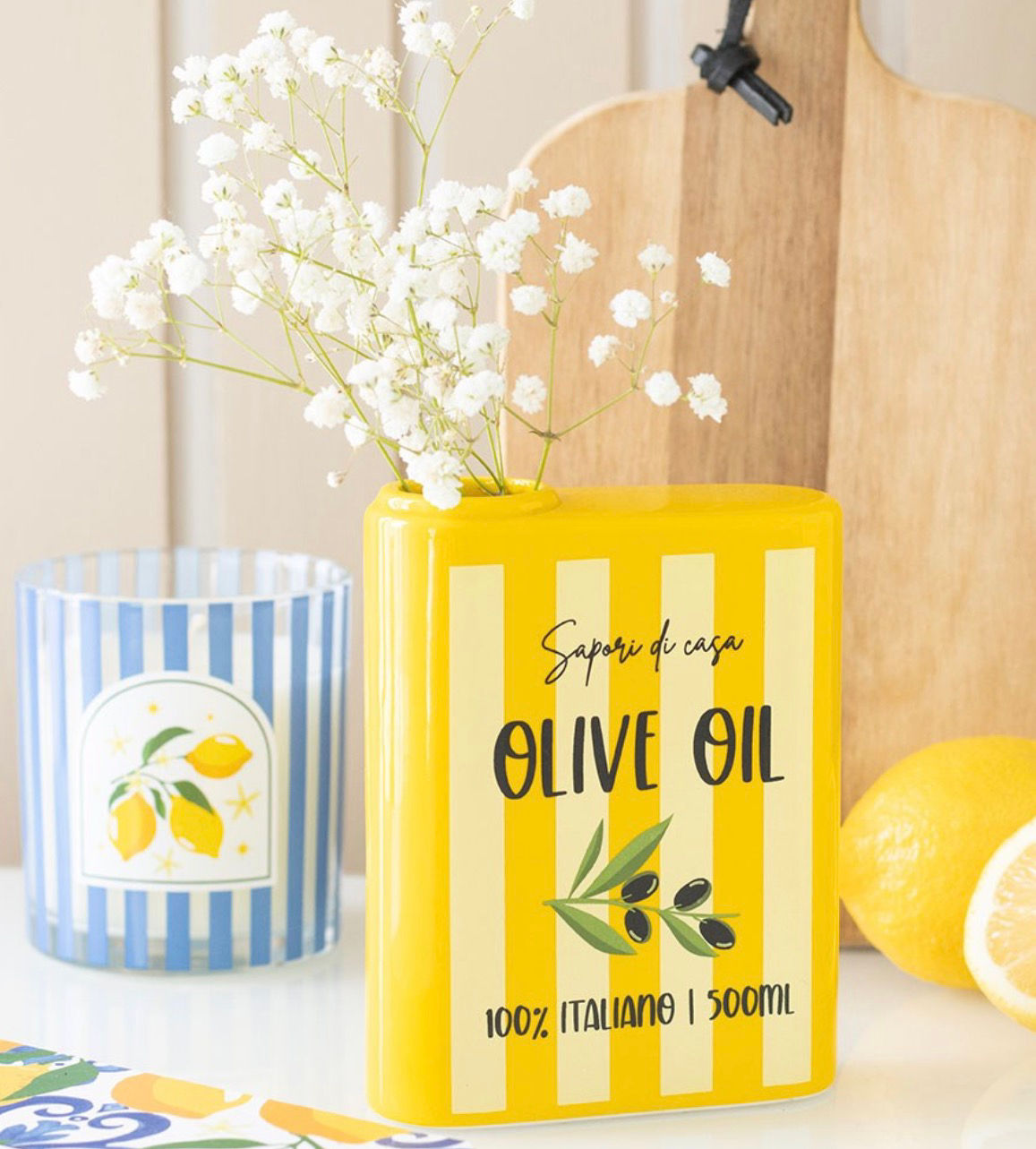 Olive Oil Ceramic Vase
