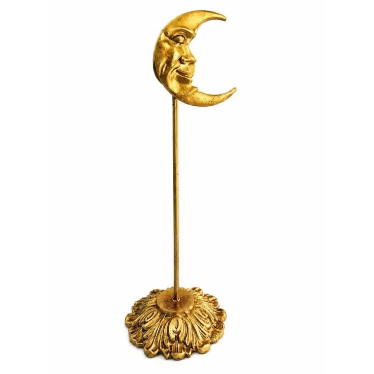 Gold "Moon" Magnetic Card / Photo Holder On Stand
