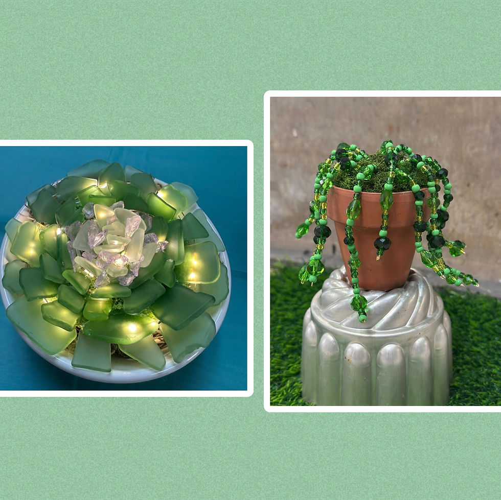 Sea Glass or Beaded Succulent Workshop