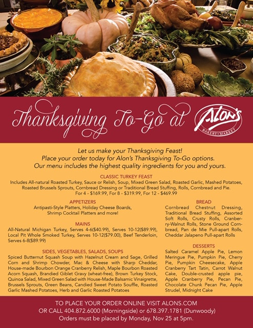 Alon's Bakery & Market Announce Annual Thanksgiving To Go Menu