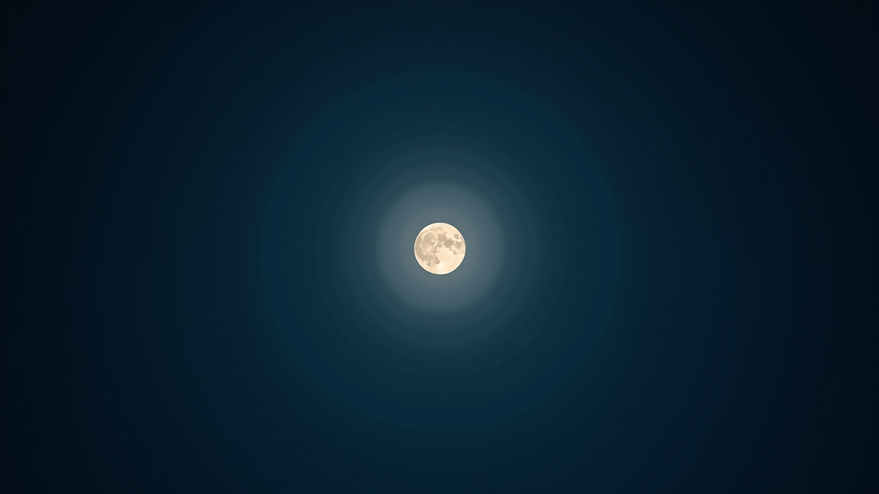 High angle view of a full moon illuminating a serene night sky