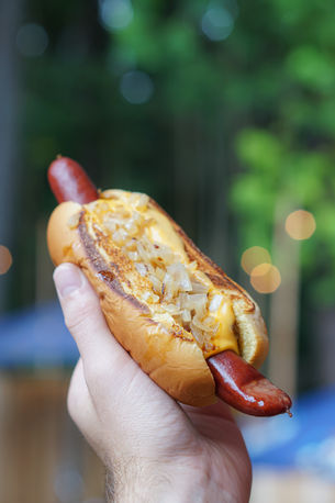 Celebrate National Hot Dog Day with Red's Beer Garden