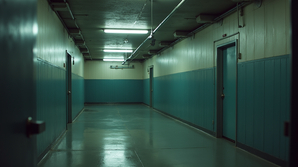 High angle view of a storm shelter accessible in emergencies