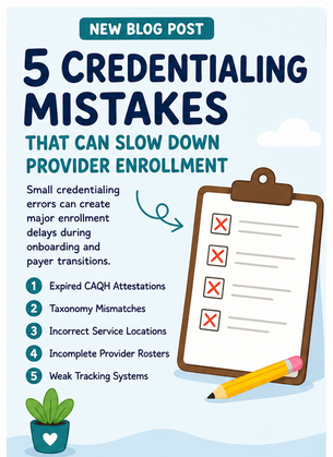 5 Credentialing Mistakes That Slow Down Provider Enrollment