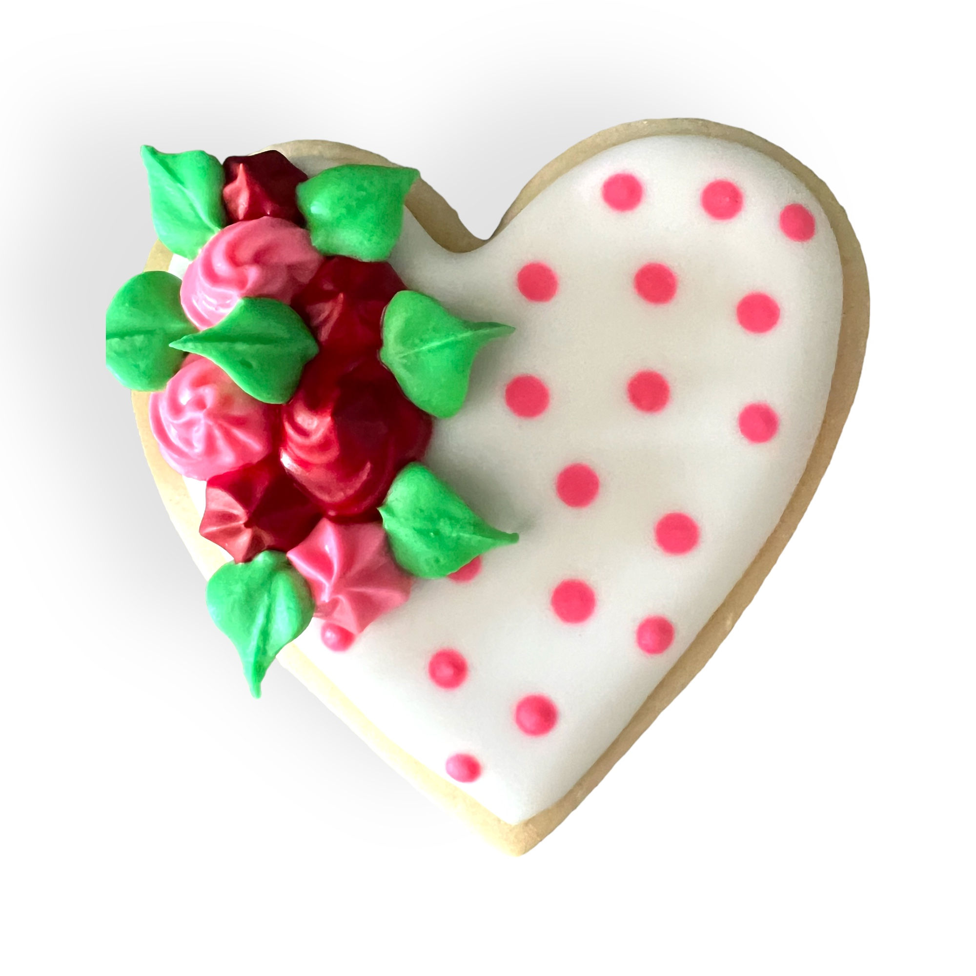 Flower Heart Sugar Cookies - 1 Dozen (12)