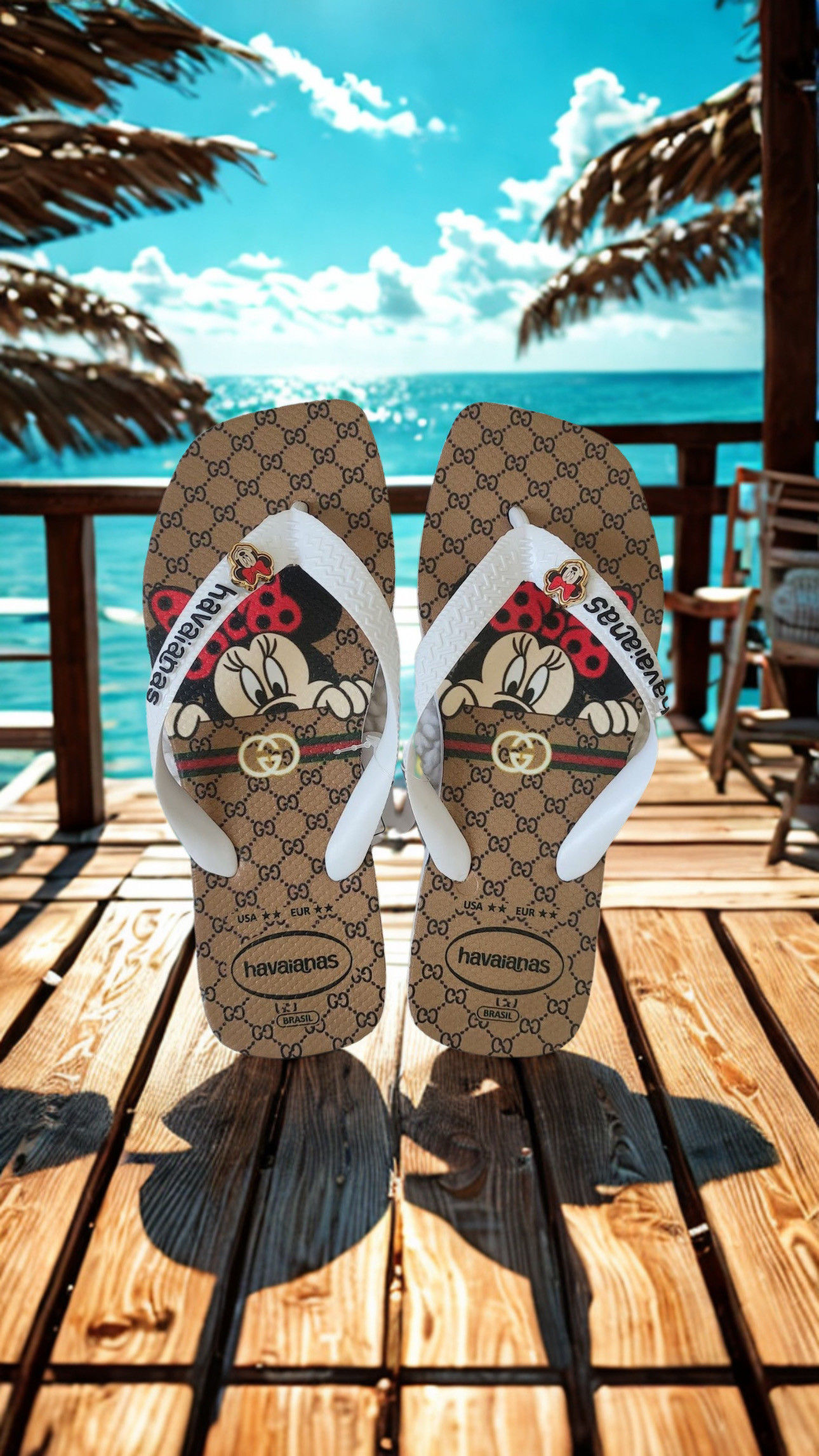 Havaianas|Gucci (marrom-marrom)