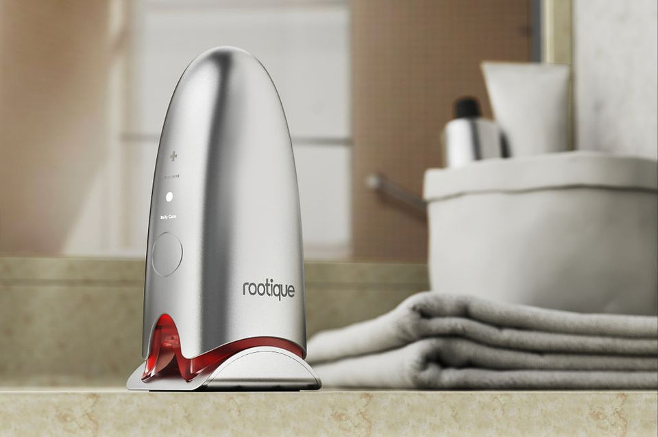 Rootique applicator in de badkamer