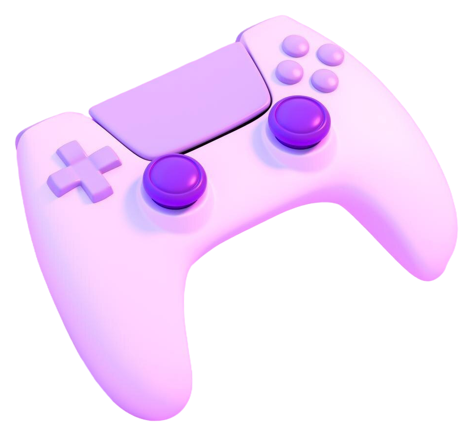 white-gamepad-with-colorful-ultraviolet-holographic-neon-lights-creative-concept-3d-render 1