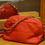 Miniature : Orange padded clutch