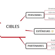 Extrait d'une carte mentale représentant les cibles du projet