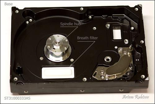Hầu hết HDD đều có bộ lọc thở (breath filter) bằng than hoạt tính nhằm hấp thụ hơi, ngăn bụi và duy trì mật độ không khí trong một phạm vi nhất định.