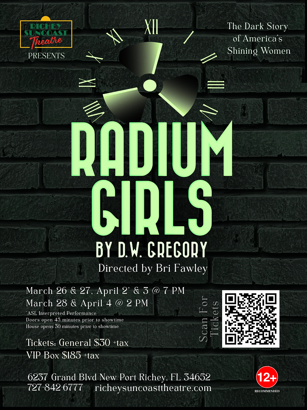 Radium Girls at Richey Suncoast Theatre, March 26 to April 4, 2027