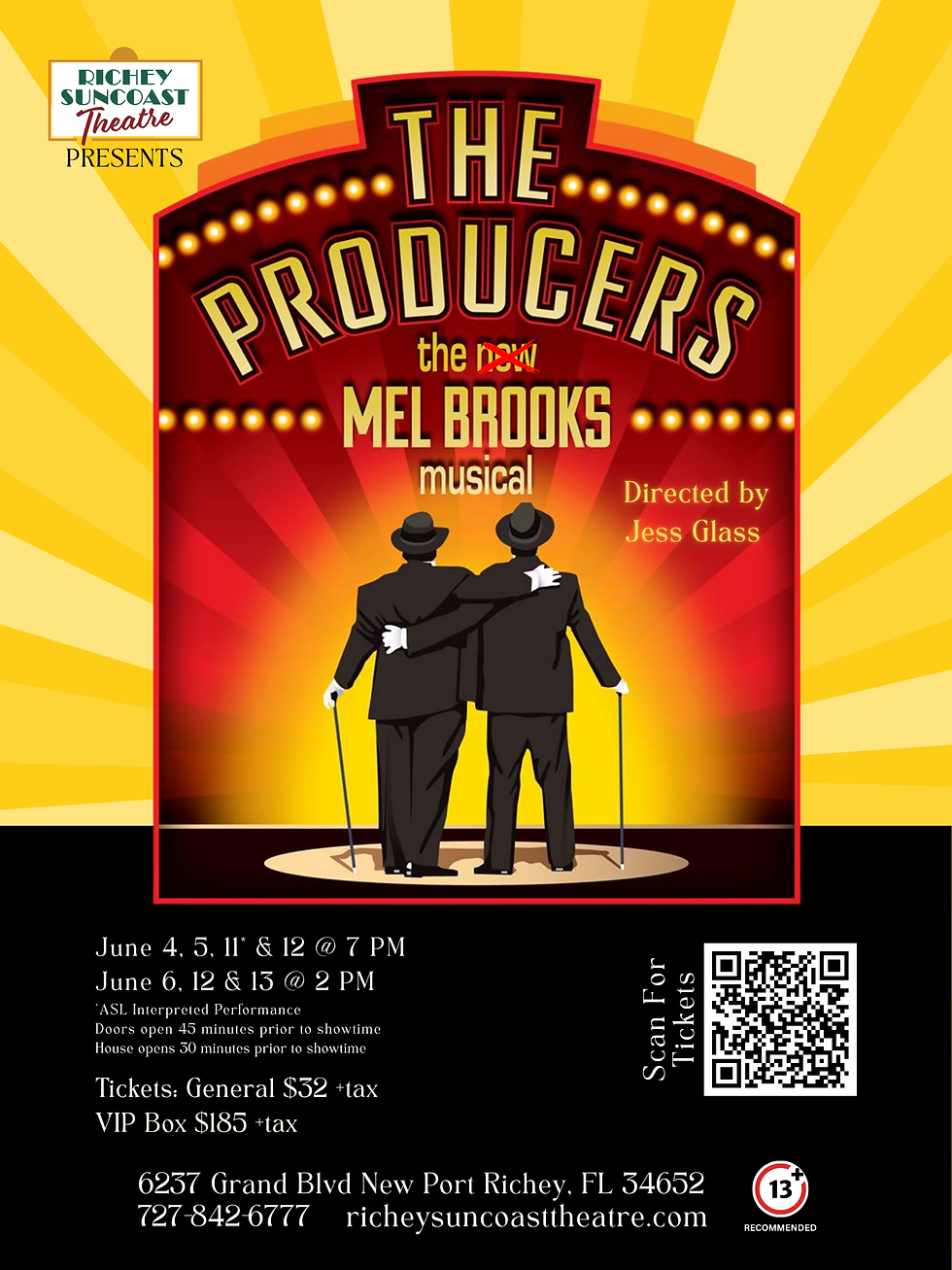 The Producers at Richey Suncoast Theatre, June 4 to 13, 2027