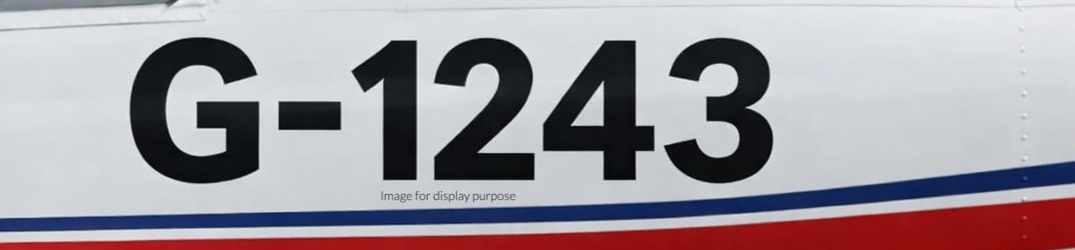 300 mm Fuselage Aircraft Registration Decals (Pair)