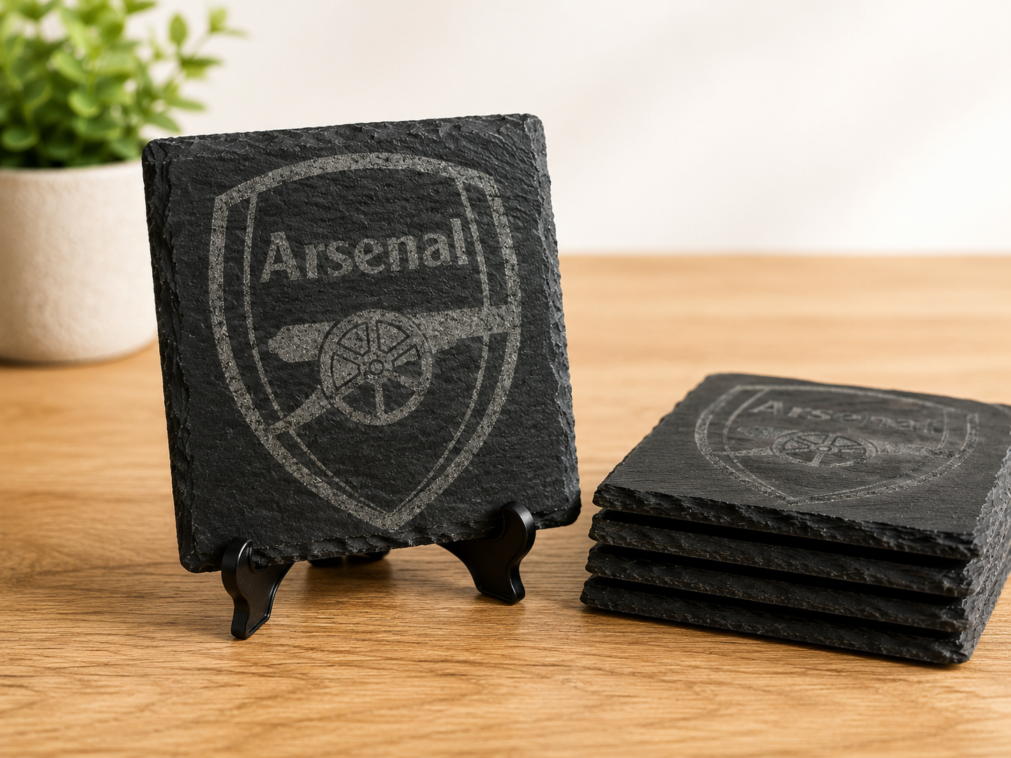 Arsenal Engraved Slate Coaster