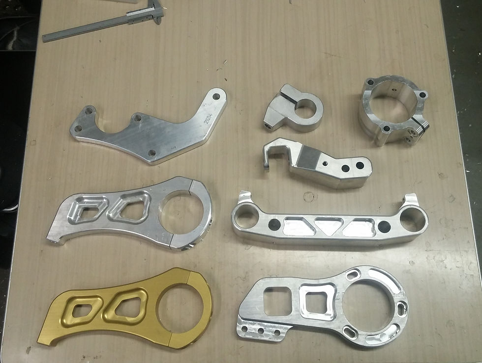 CNC machined aluminum parts in Keyes Manufacturing machine shop