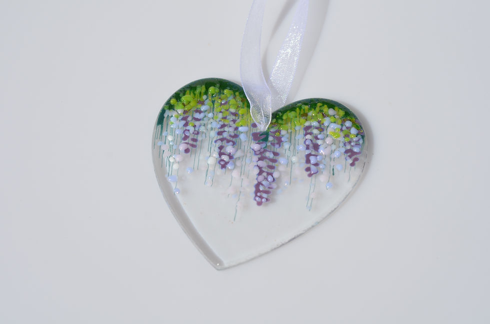 Thumbnail: Wisteria Heart Hanging Ornament
