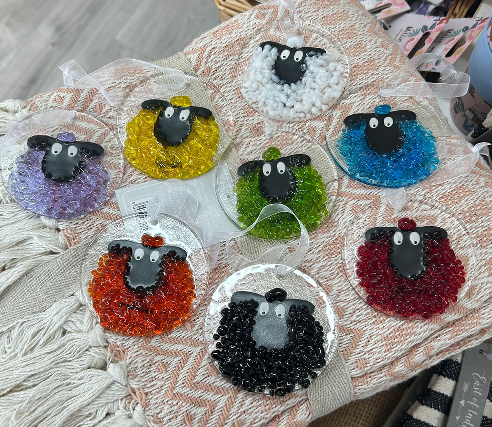 Thumbnail: Yellow Sheep Circle - suncatcher