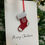 Thumbnail: Hanging Stocking Christmas Card -Detachable Fused Glass Card