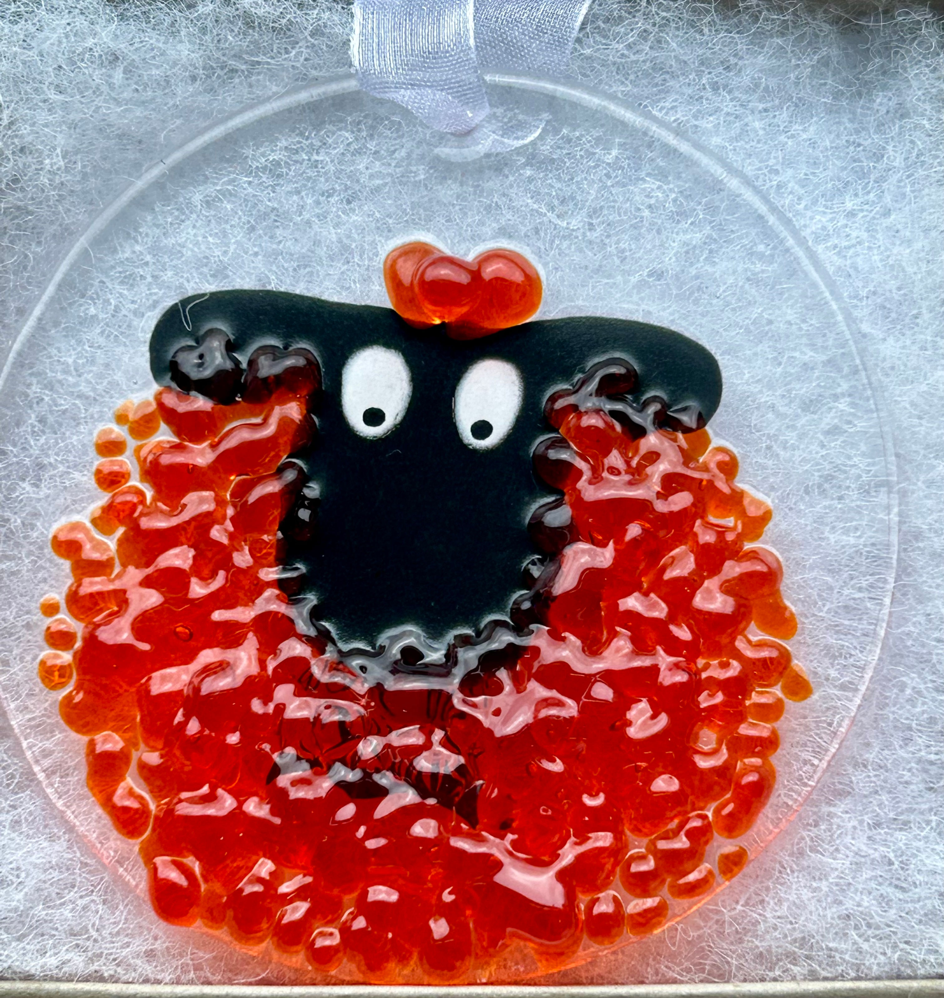 Orange Sheep Circle - suncatcher