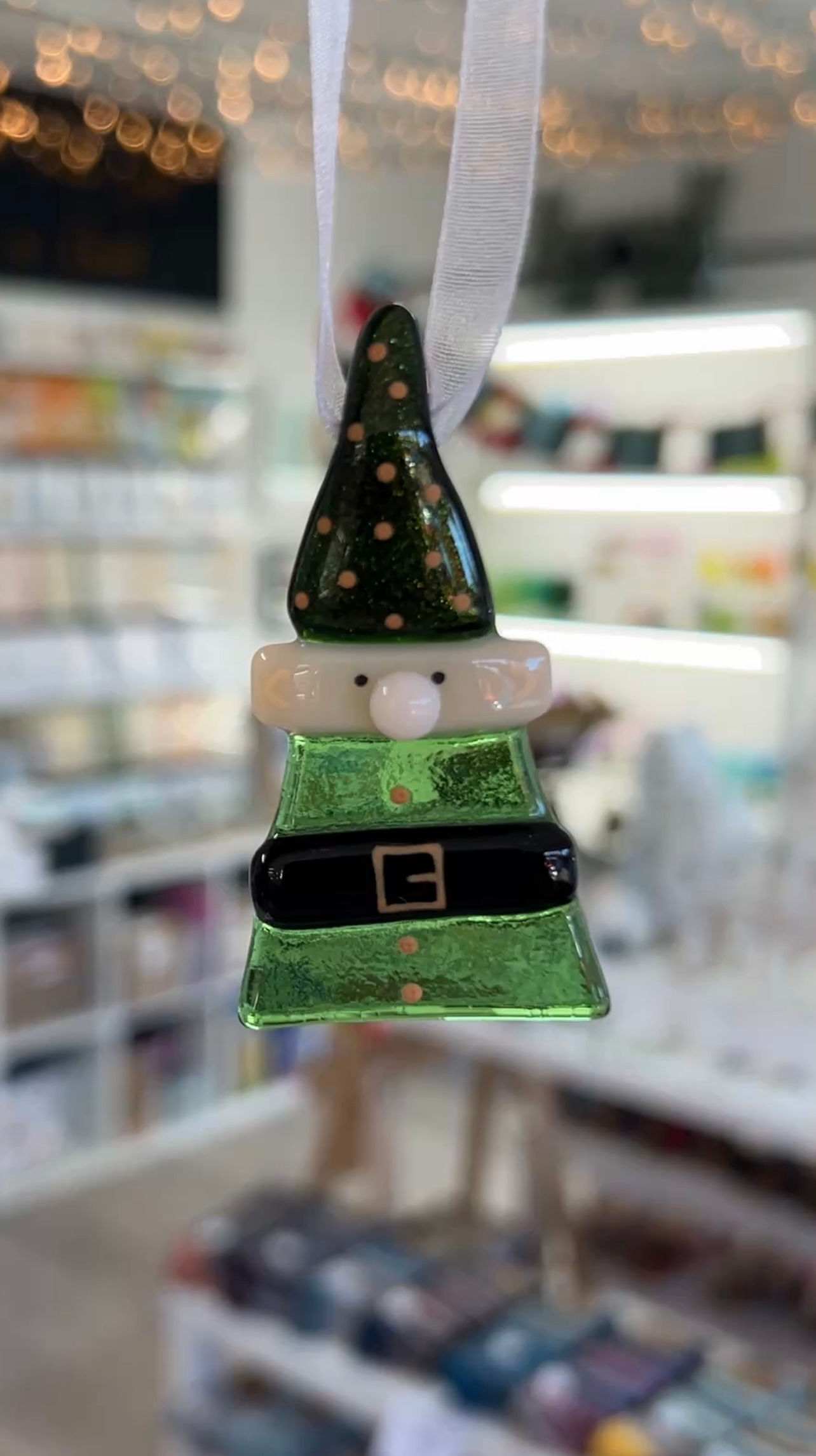 Handmade Fused Glass Elf - Available in 2 sizes