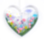 Thumbnail: Detachable Fused Glass Flower Heart Greeting Card - Congratulations