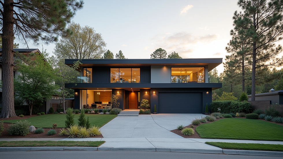 Eye-level view of a modern residential property in Georgia