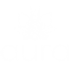 Aura logo all white